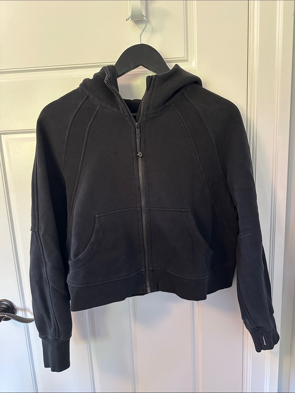 lululemon athletica Scuba Cropped Black Zip Hoodie Jacket